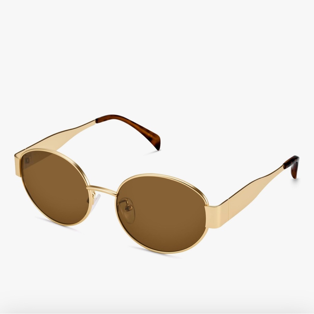 Gold Frame Brown Lens Women's Sunglasses